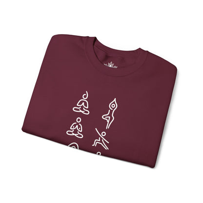 Line Art Yoga Poses Sweatshirt