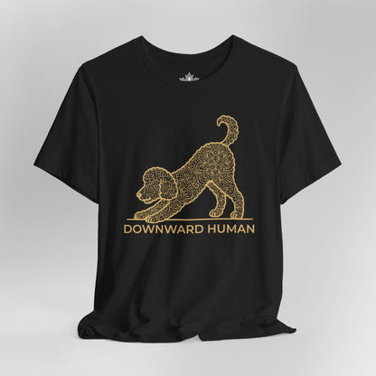 Downward Human – Mandala Labradoodle Dog Yoga Tee