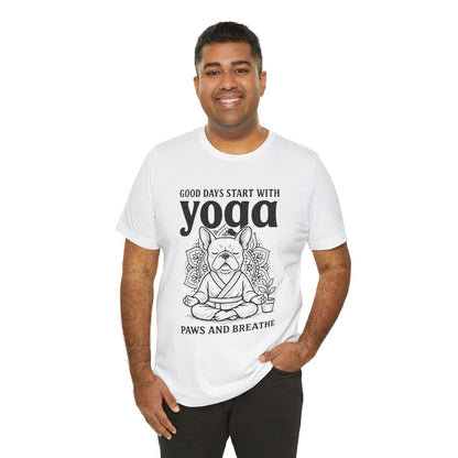 French Bulldog Yoga - Good Vibes Men Tee