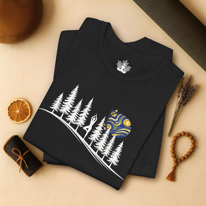 Forest Tree Pose In The Moonlight Tee