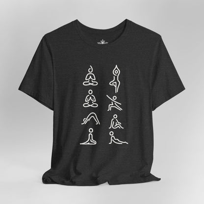 Minimalist Yoga Poses – Mindful Line Art Men Tee
