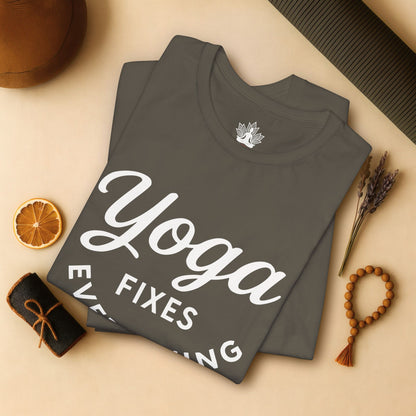 Yoga Fixes Everything – Minimalist Yoga Graphic Tee