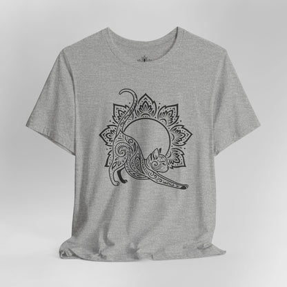 Cat & Mandala - Spiritual Boho Tee