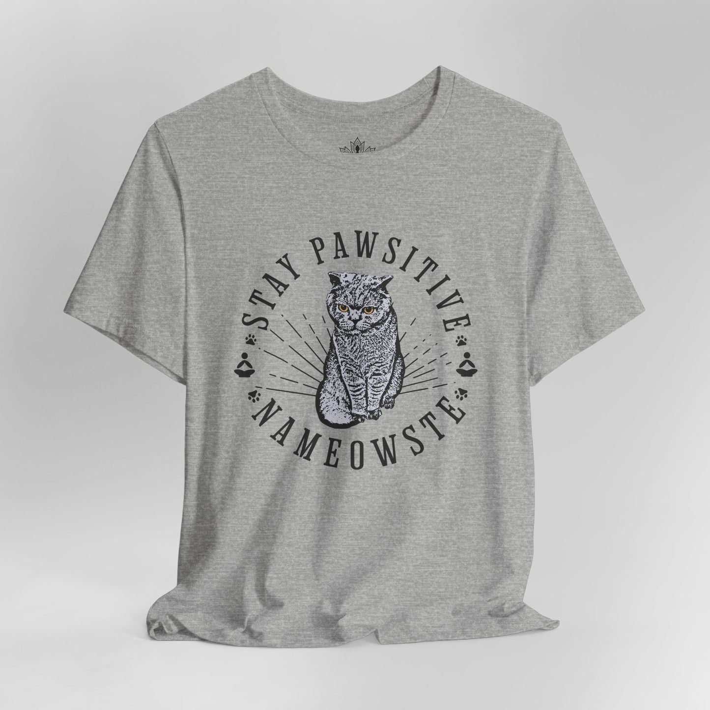 Stay Pawsitive Nameowste – Funny Cat Yoga Men Tee