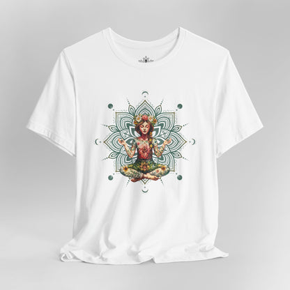 Flower Meditation Boho – Botanical Lotus Pose Tee