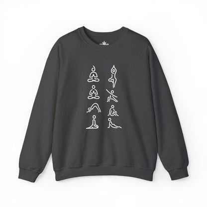 Line Art Yoga Poses Sweatshirt