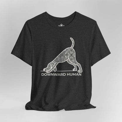 Downward Human – Mandala Dog Yoga Tee