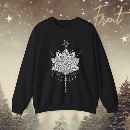 Sacred Lotus Mandala – Mindful Yoga Sweatshirt