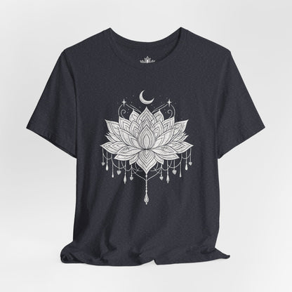 Vintage Moon Lotus Heart - Mandala Yoga Tee