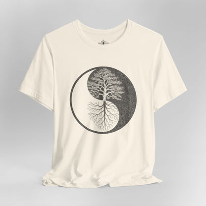 Yin Yang Tree of Balance - Spiritual Nature Men Yoga Tee