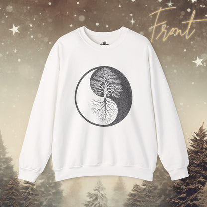Yin Yang Tree - Mirrored Roots Sweatshirt