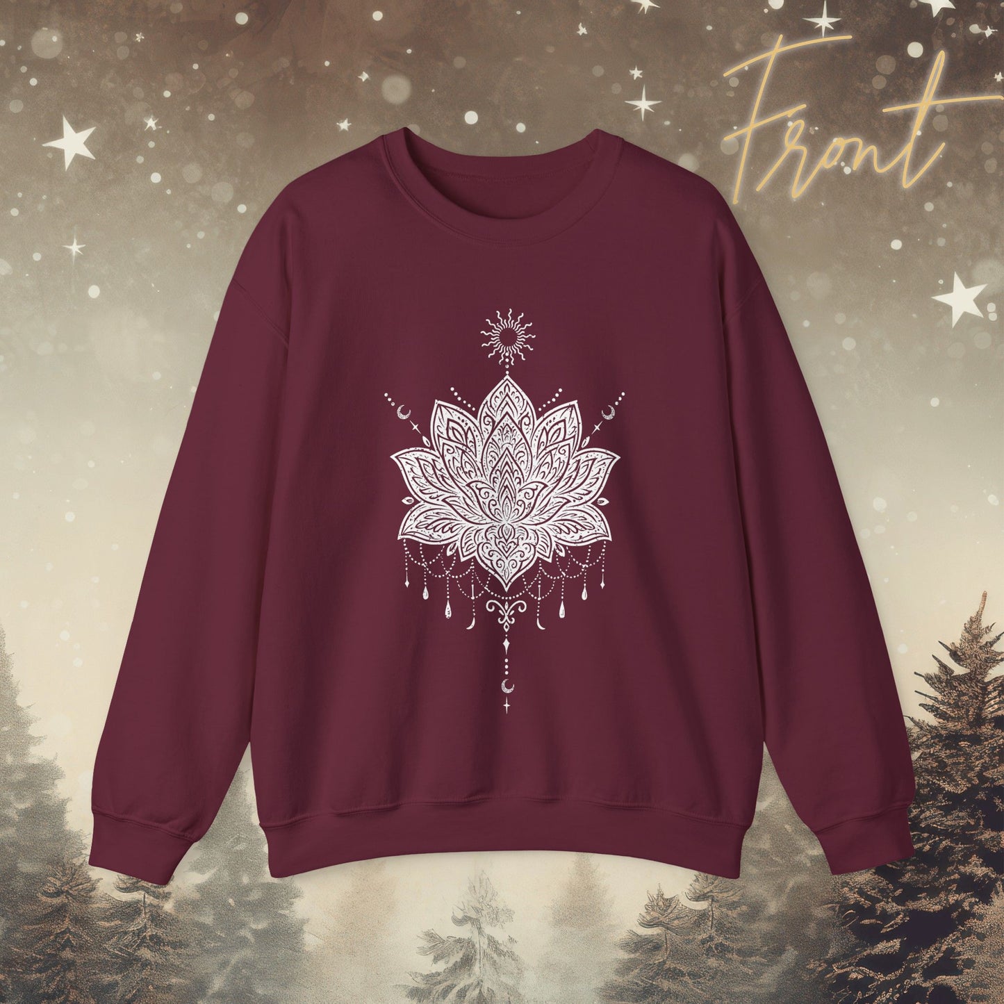 Sacred Lotus Mandala – Mindful Yoga Sweatshirt