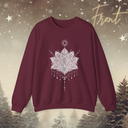 Sacred Lotus Mandala – Mindful Yoga Sweatshirt