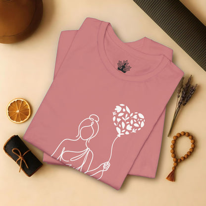 Mindful Love Yogini – Valentine Yoga Tee