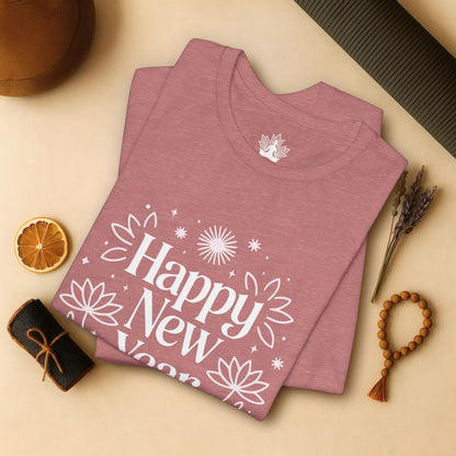 Mindful New Year - Festive Yoga Lotus Tee