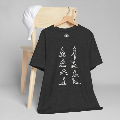 Minimalist Yoga Poses – Mindful Line Art Men Tee