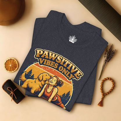 Retro Yogini & Happy Golden Retriever Tee