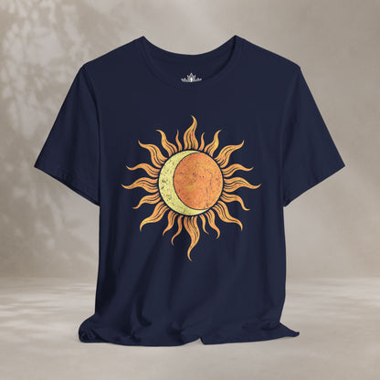 Celestial Balance Sun & Moon Boho Tee