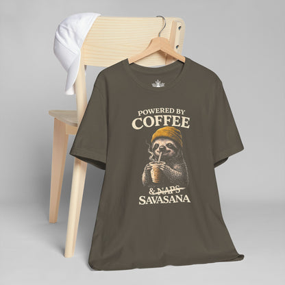 Powered By Coffee & Savasana Men Tee