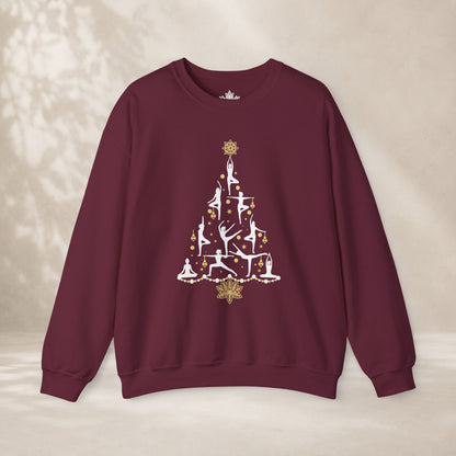 Yoga Poses Christmas Tree Sweatshirt