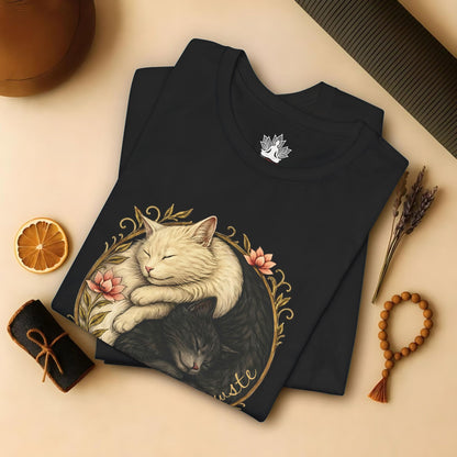Yin Yang Cats of Balance – Nameowste Harmony Tee