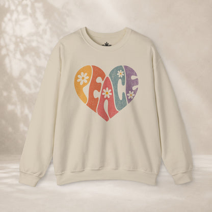 Retro Peace Heart Sweatshirt