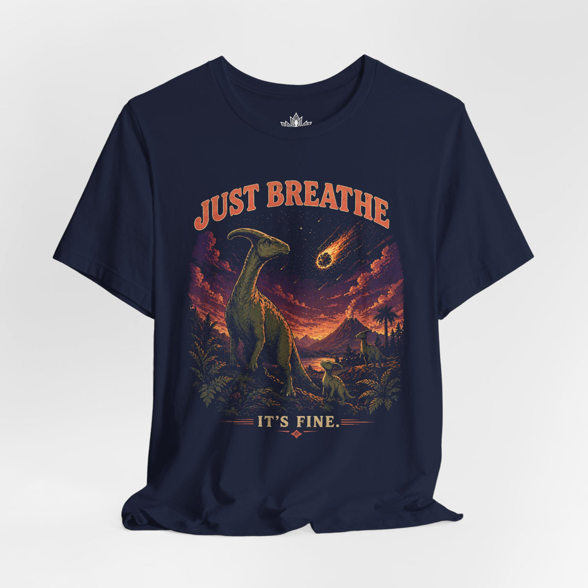 90s Dinosaurs Just Breathe Men Tee