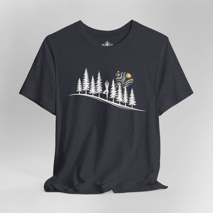 Forest Tree Pose In The Moonlight Tee