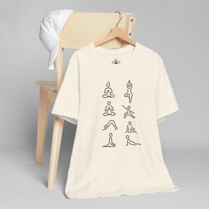 Minimalist Yoga Poses – Mindful Line Art Men Tee