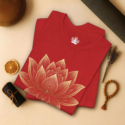 Golden Lotus Flower Tee