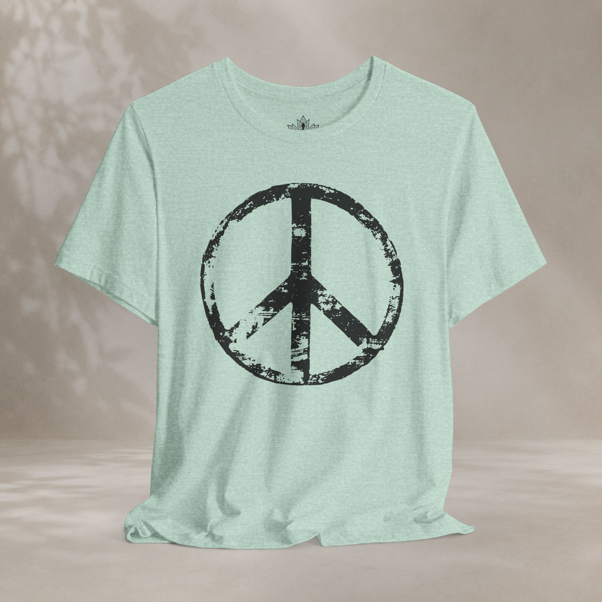 Vintage Peace Symbol Black Print Tee