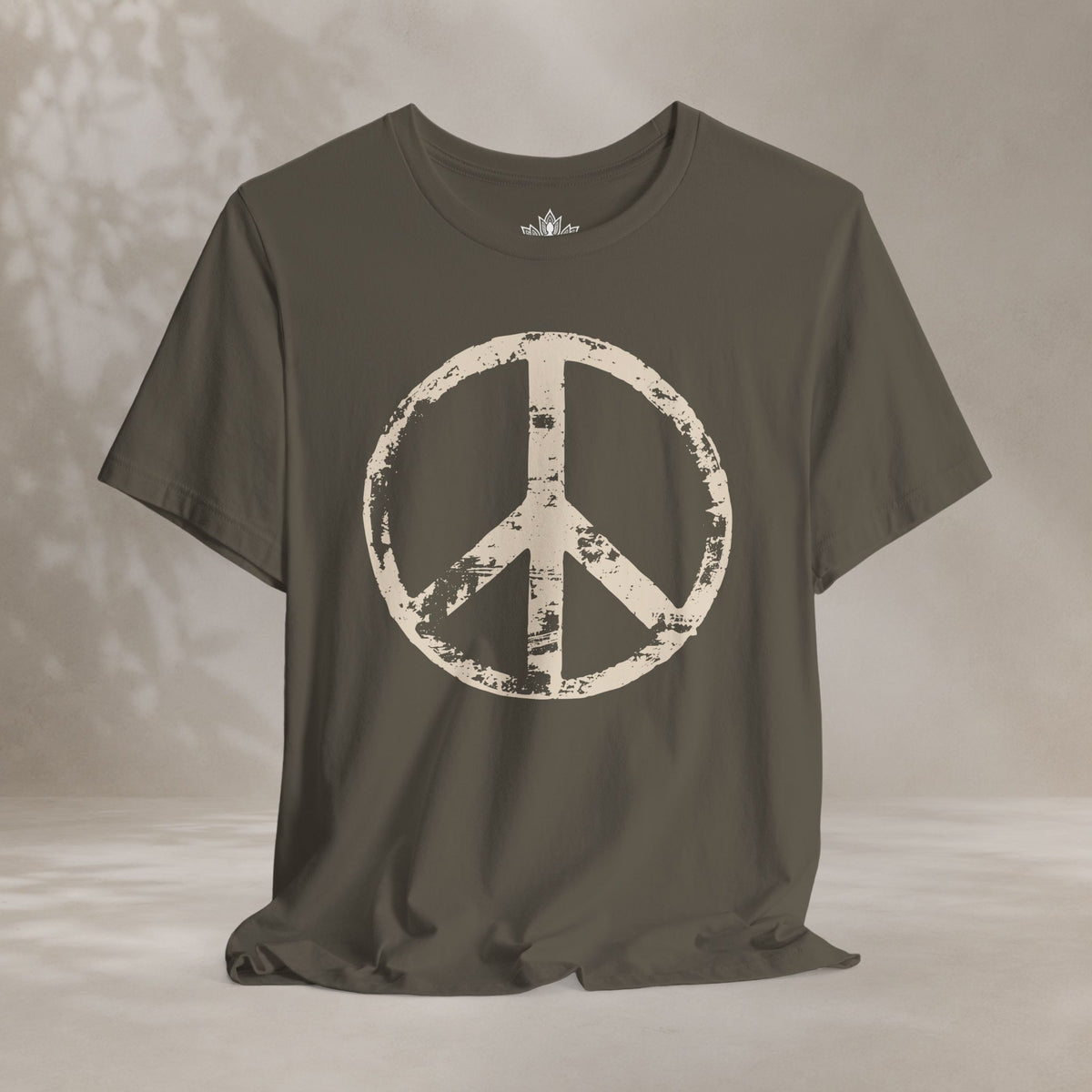 Vintage Peace Symbol Light Print Tee