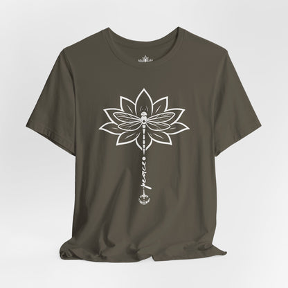 Peace Lotus Dragonfly – Mindful Nature Tee