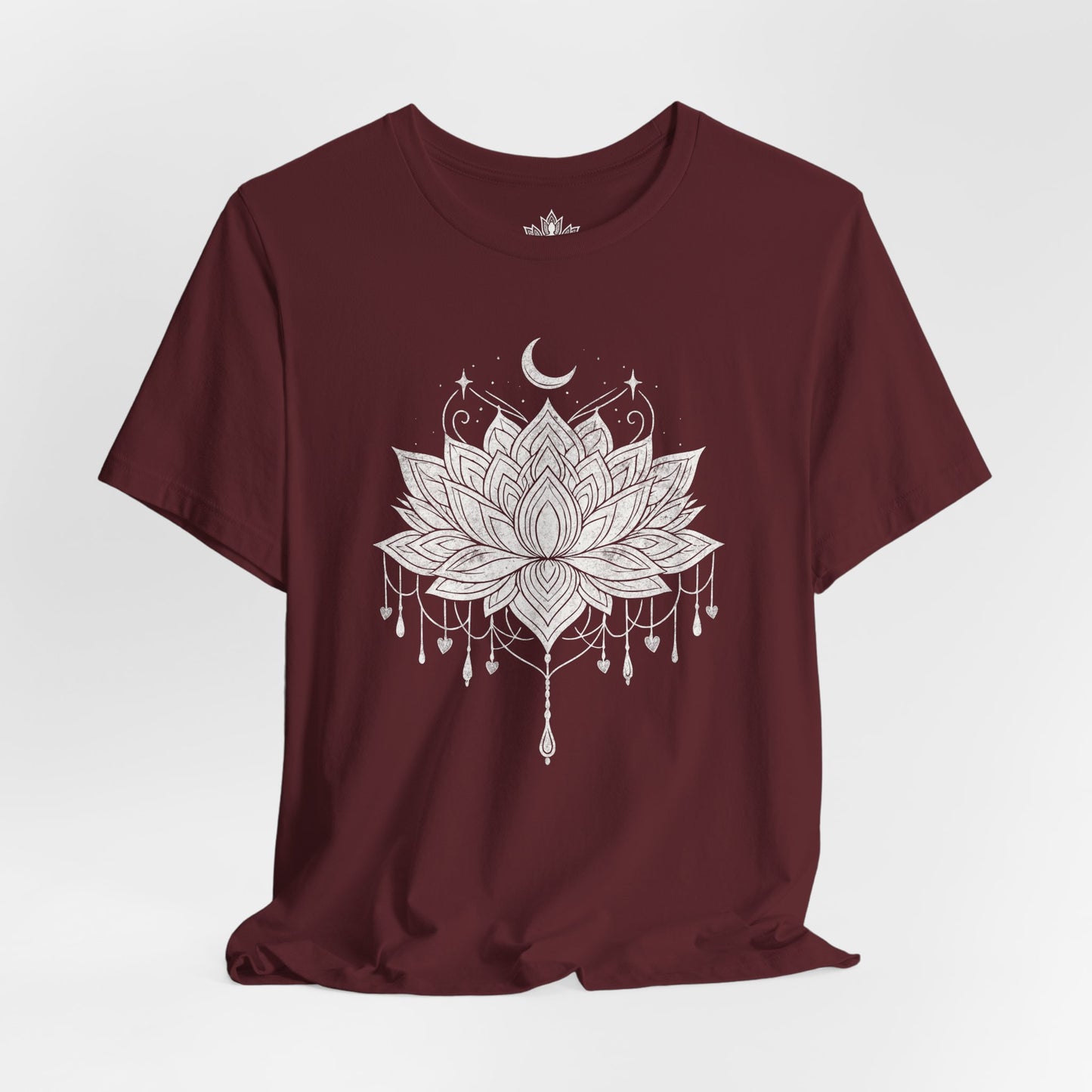 Vintage Moon Lotus Heart - Mandala Yoga Tee