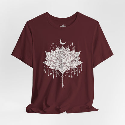 Vintage Moon Lotus Heart - Mandala Yoga Tee