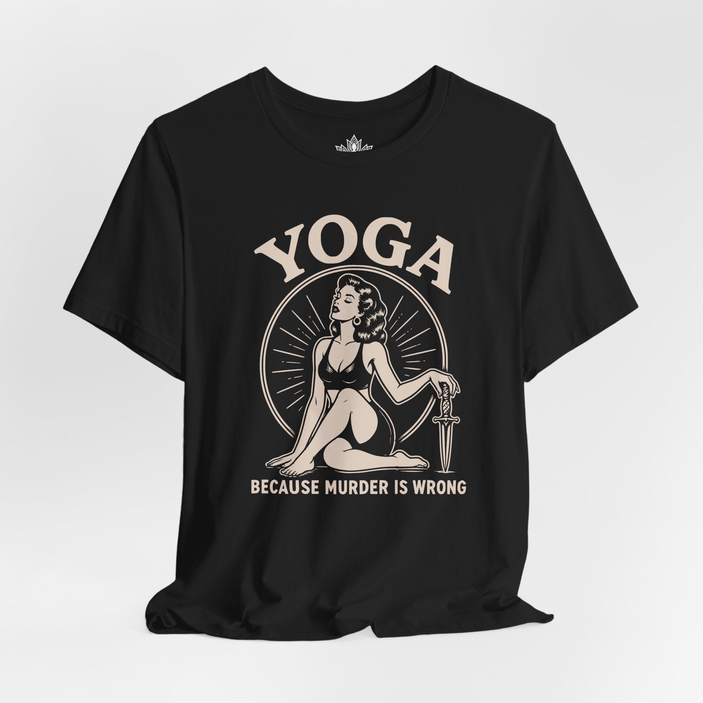 Yoga Because Murder Is Wrong Vintage Tee