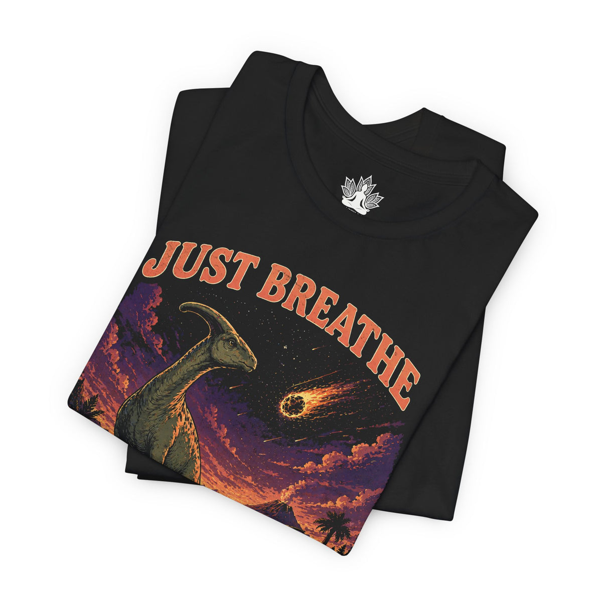 90s Dinosaurs Just Breathe Men Tee