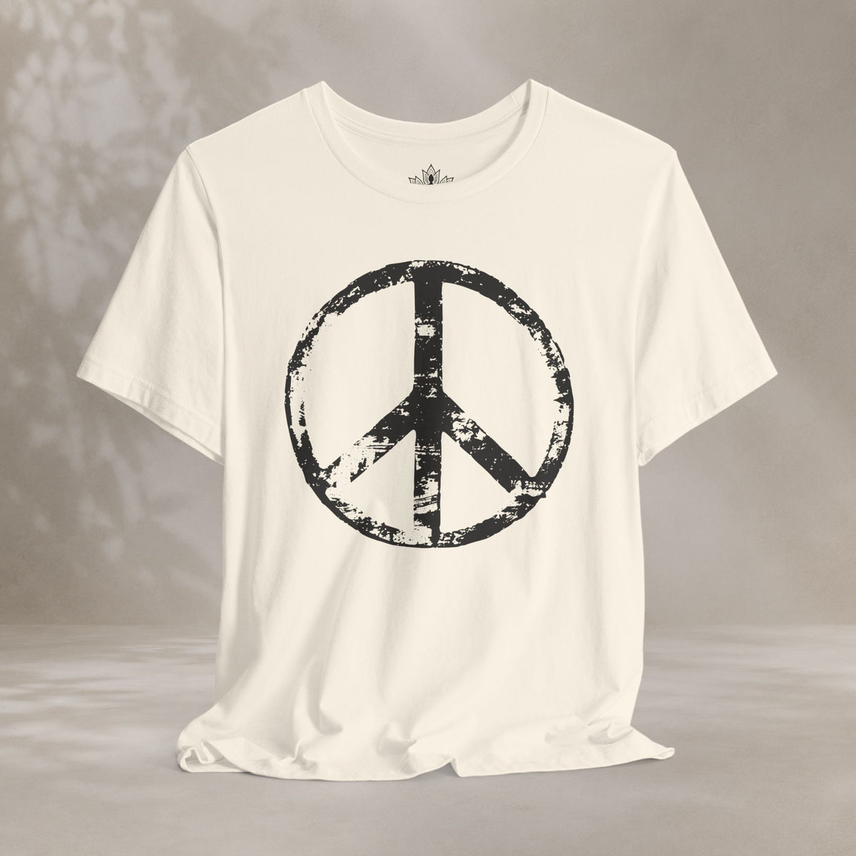 Vintage Peace Symbol Black Print Tee