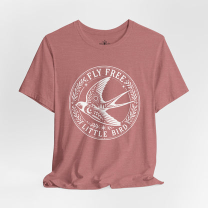 Fly Free, Little Bird Badge Tee