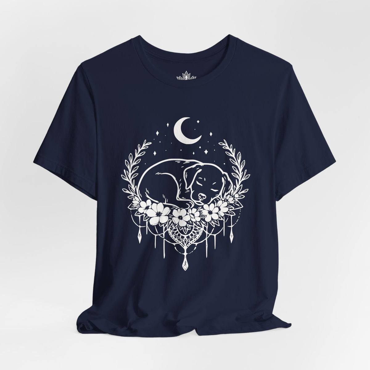 Chien endormi sous la lune