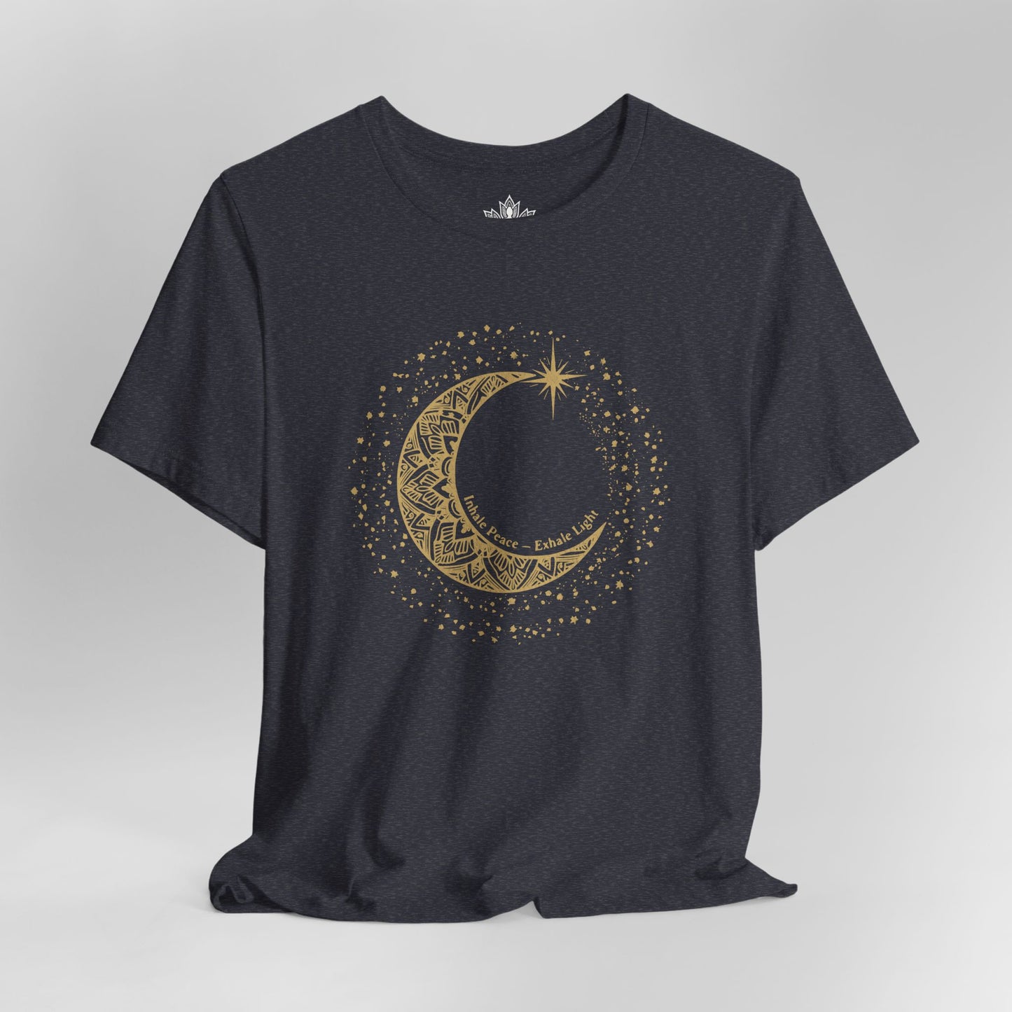 Inhale Peace Exhale Light - Mandala Moon Tee