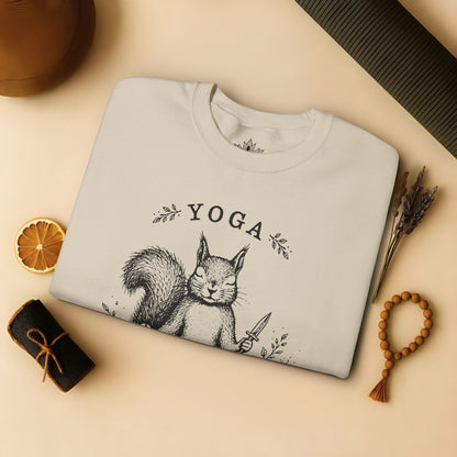 Yoga Because Murder Is Wrong Squirrel Sweatshirt