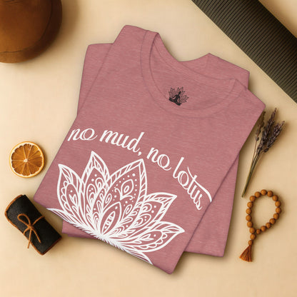 No Mud No Lotus - Mandala Art Yoga Tee