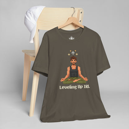 Leveling Up IRL - Pixel Art Yogi Men Tee