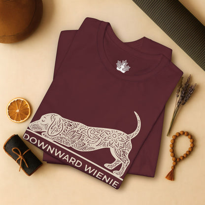 Downward Wienie Dog Pose – Funny Mandala Sausage Dog Tee
