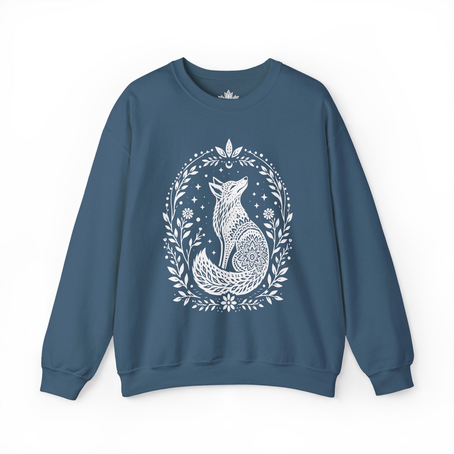 Boho Mandala Fox Linocut Sweatshirt