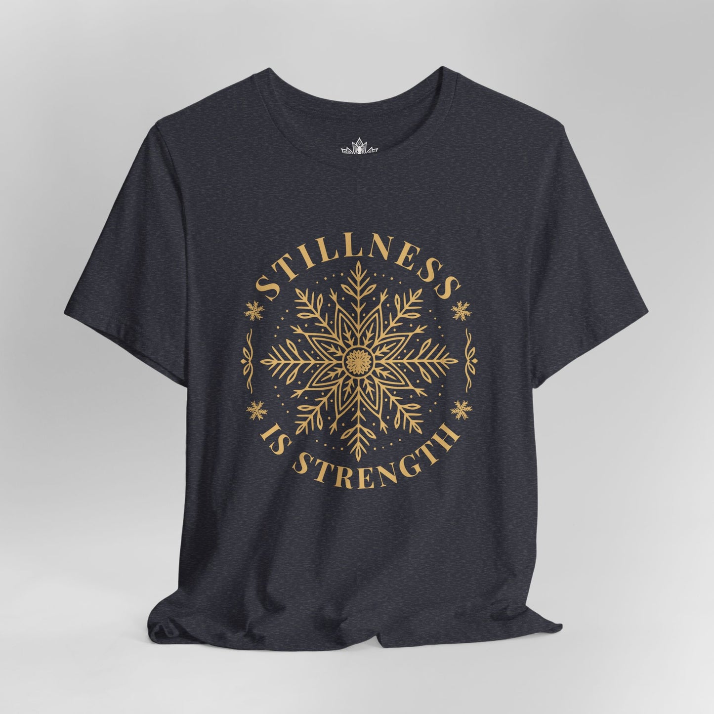 Golden Winter Mandala - Stillness is Strength Tee