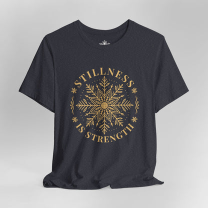 Golden Winter Mandala - Stillness is Strength Tee