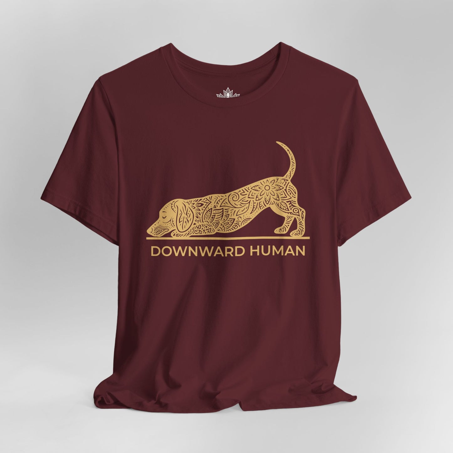 Downward Human Dachshund – Mandala Sausage Dog Tee