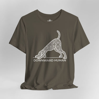 Downward Human – Mandala Dog Yoga Tee